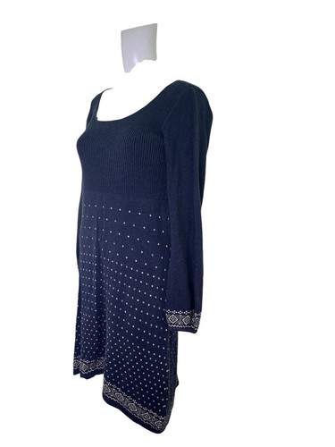 FATFACE Jumper Dress Size Small 10 Navy Blue Cotton Knit Womens EU38 - Picture 8 of 10