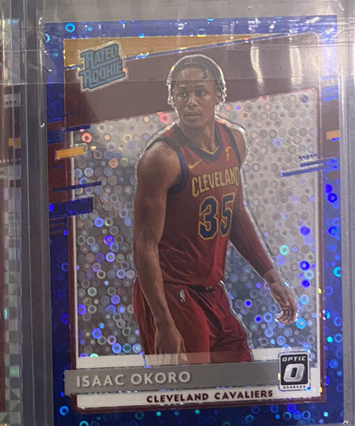 2020 Panini Donruss Optic Rated Fast Break Blue Prizm 8/50 Isaac Okoro Rookie RC