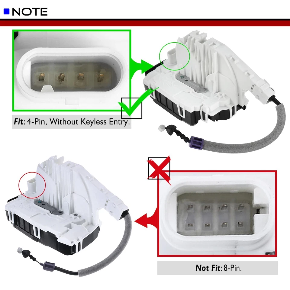 Actuador de cerradura de puerta para pasajero delantero derecho mercedes-benz c300 c350 e350 e550 Foto 2 de 4