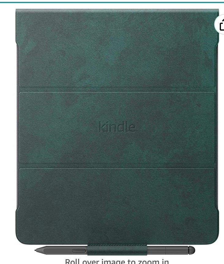 Kindle Scribe Premium Leather Cover - Dark Emerald (still in box)-image