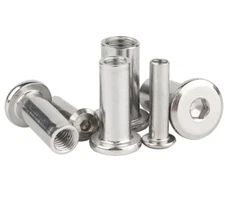 M3-M10 SUS304 Hex Socket Head Furniture Bed Connector Rivet Insert Sleeve Nut