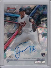 2018 Bowman's Best Fernando Romero Atomic Refractor Auto #15/25 on card Twins RC