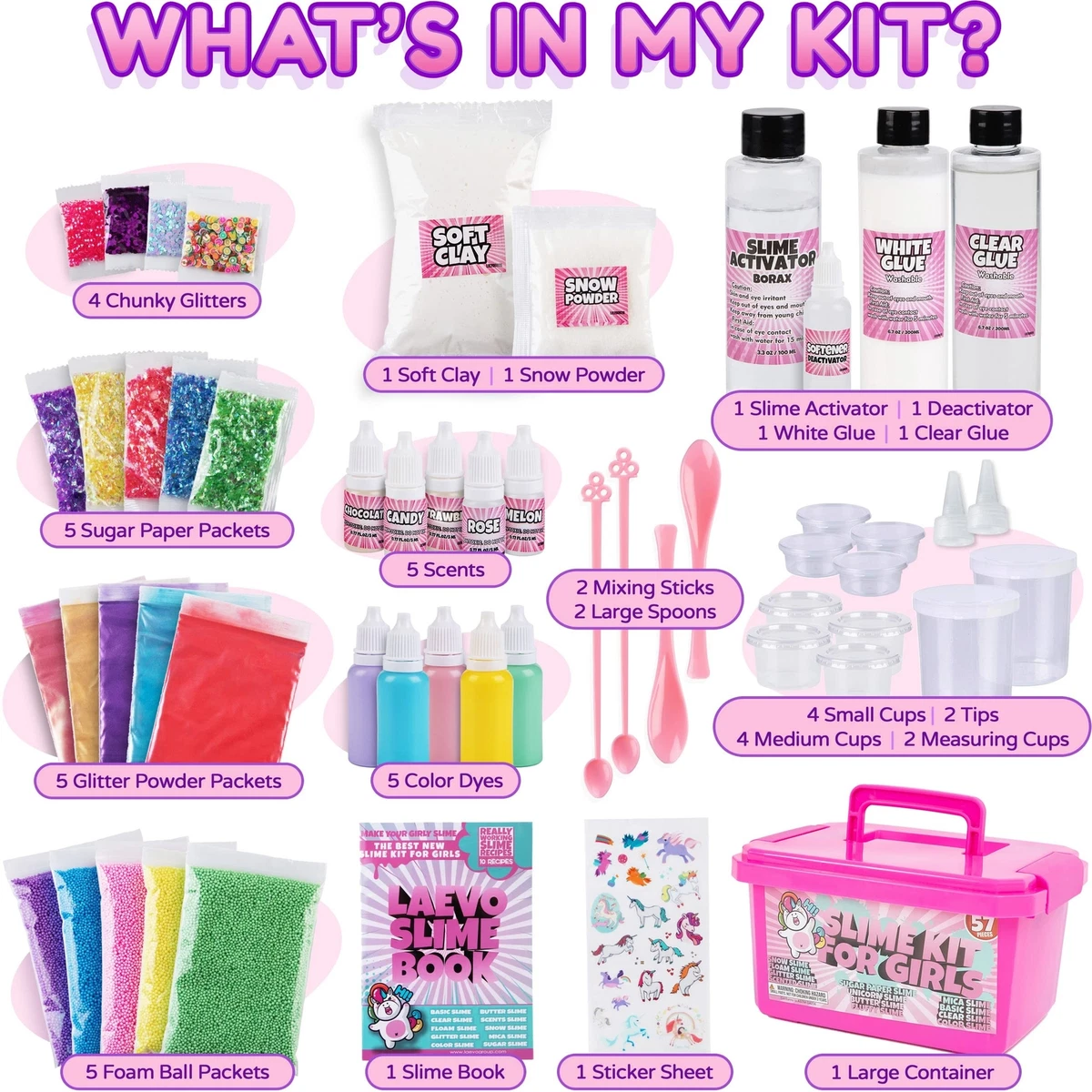 Art Supplies, Slime Kits, & Hardware Adhesives