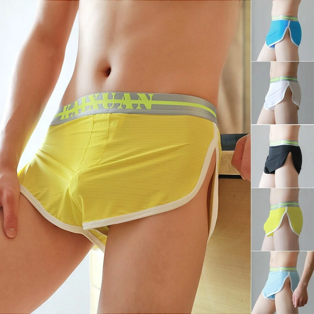 Homme Soyeux Doux Semi Transparent Mousseline Ouvert C t s Boxers