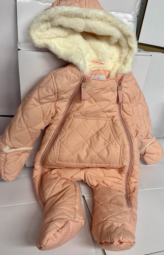 Urban Republic Outwear Puderrosa Sherpa Baby Mädchen Kinderwagen Schneeanzug Größe 6M Neu
