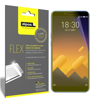 3x Schutzfolie für Meizu E3 Folie, 100% Displayabdeckung, dipos Flex