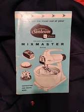 1962 Sunbeam Deluxe Vista Mixmaster Manual ORIGINAL Vintage booklet Retro