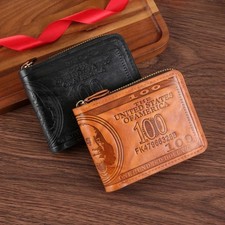 Mens 100 Dollar Bill Leather Bifold Wallet Card Holders Coin Purse US Best Gift