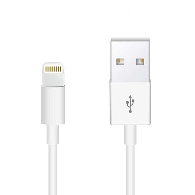 APPLE MFI CERTIFIED LIGHTNING TO USB CABLE 1M/3.3FT, ORIGINAL CERTIFIED - WHITE