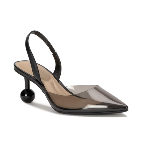 I.N.C. International Concepts Gylina Halter-Strap Ball Heel Pumps Black Vinyl