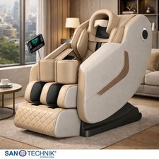 Sanotechnik WELLORA Luxus Massagesessel beige 73x140x102 cm