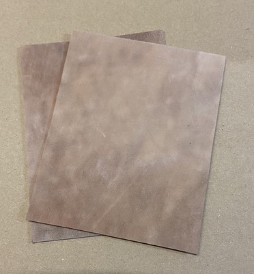 2 x VT SHELL CORDOVAN LEDERROHLINGE 12 X 8 CM NATÜRLICH PFLANZLICH GEGERBT FERTIG UK