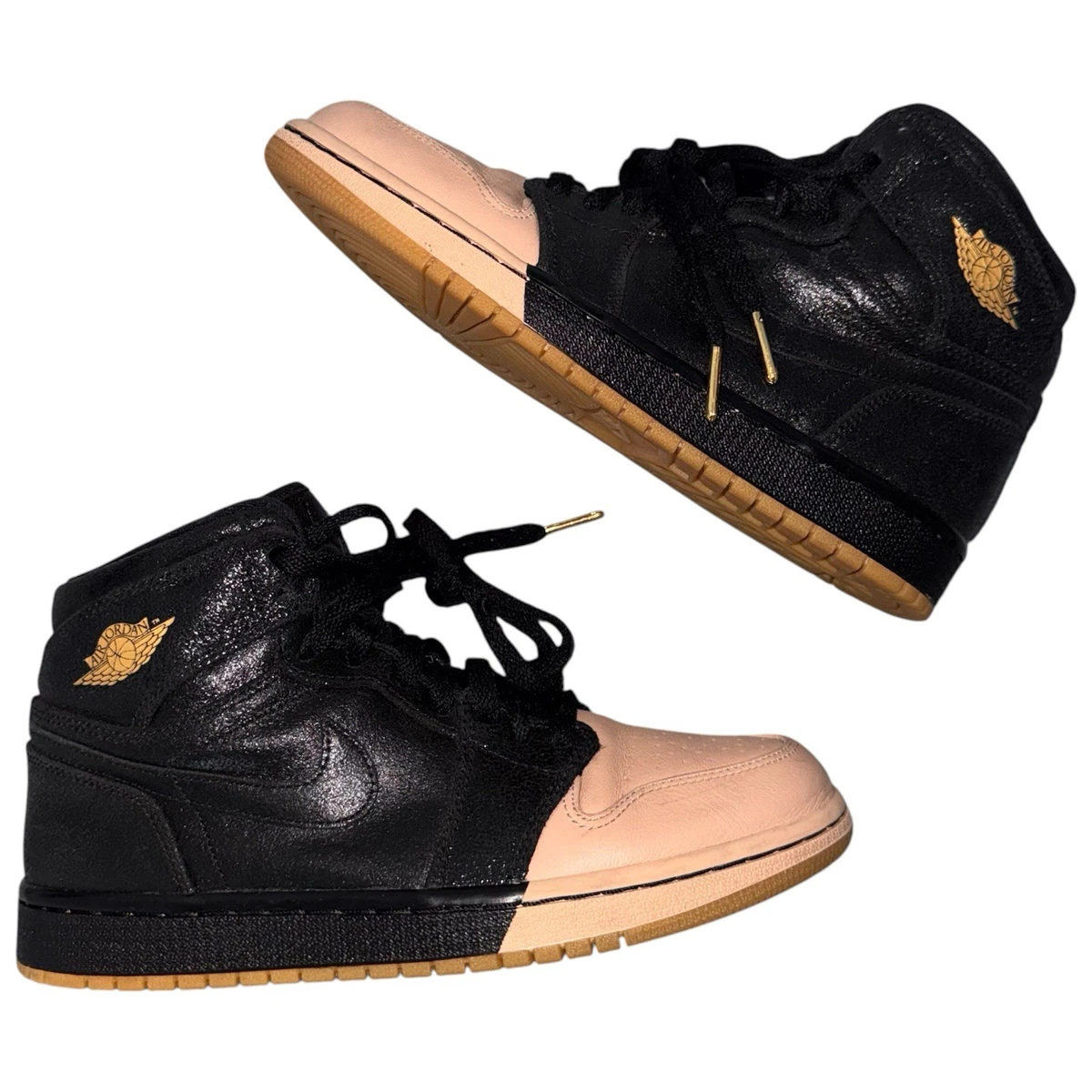 Jordan 1 Retro Premium High Black W for sale | eBay