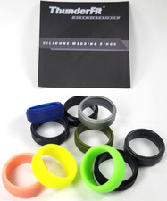 Men's Silicone Ring SZ 9 ThunderFit Men's Temp. Bands w/ Glow in the Dark- 10 PC