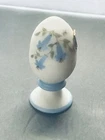 FENTON Glass PEDESTAL SATIN EGG HAND PAINTED SIGNED R North