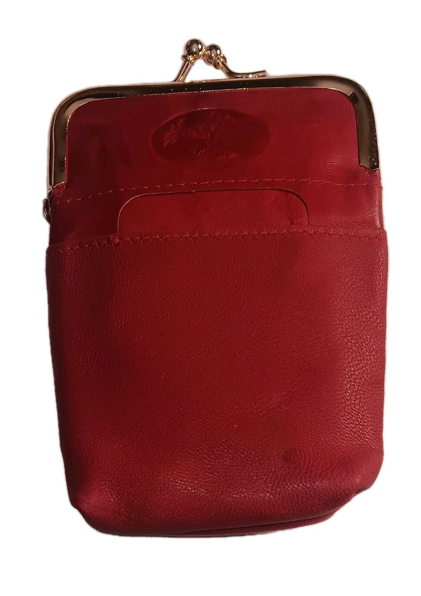 BUXTON Leather Cigarette Case, Red