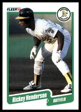Rickey Henderson 1990 Fleer #10 Oakland Athletics MLB READ FREE SHIPPING