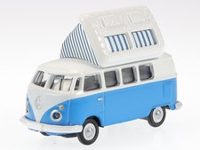 VW T1c Campingbus blue folding roof open diecast model car 2671100 Schuco 1:87