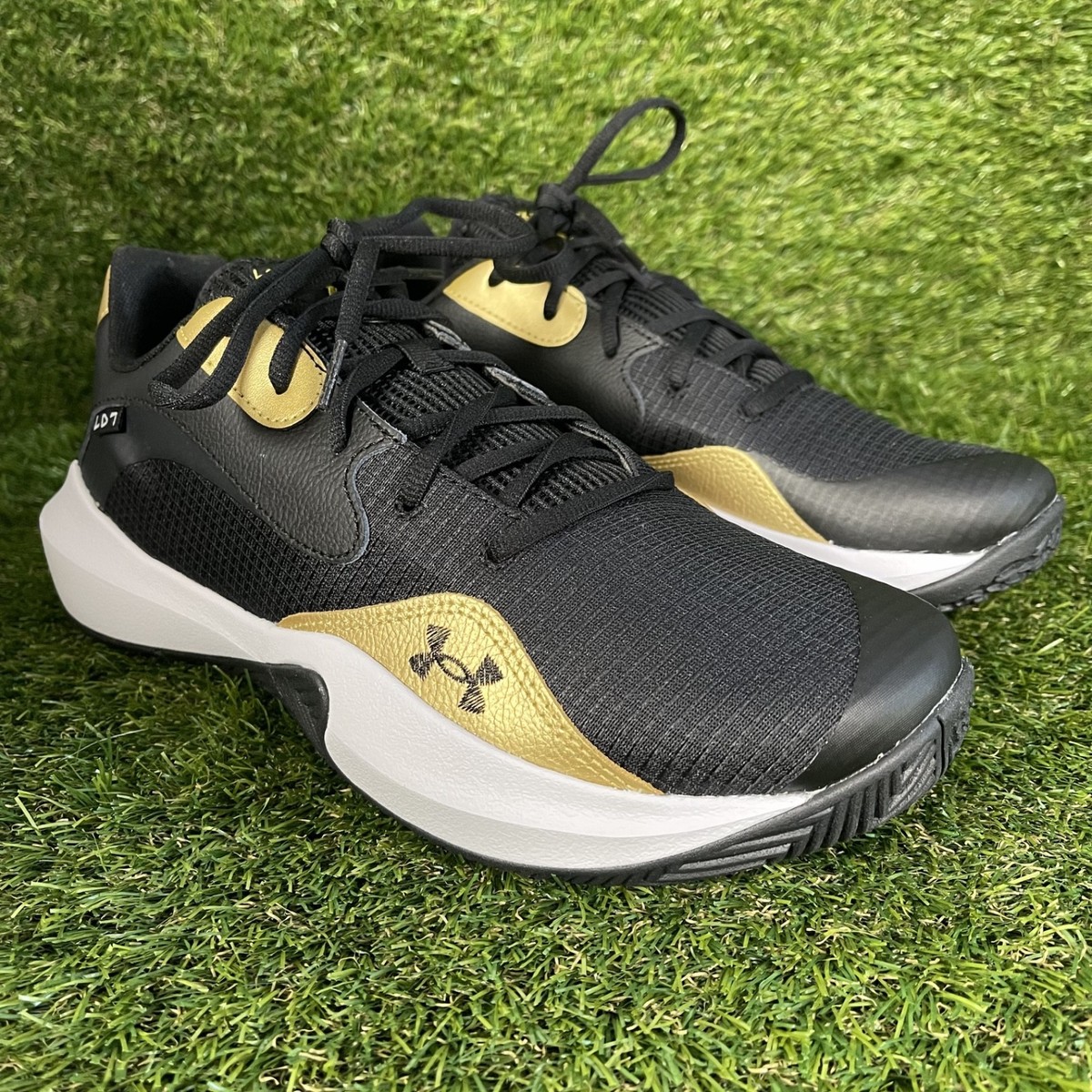 Under Armour Lockdown 7 Mens Basketball Shoes Black Gold Size 12 Men\'s Unisex Under Armour Lockdown 7 | Zappos.com main image 2
