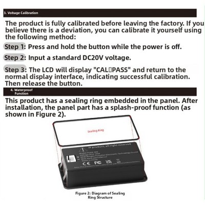 LCD Digital Voltmeter Batterie Prozentbereich kompakte Gr??e Digital LCD Displ