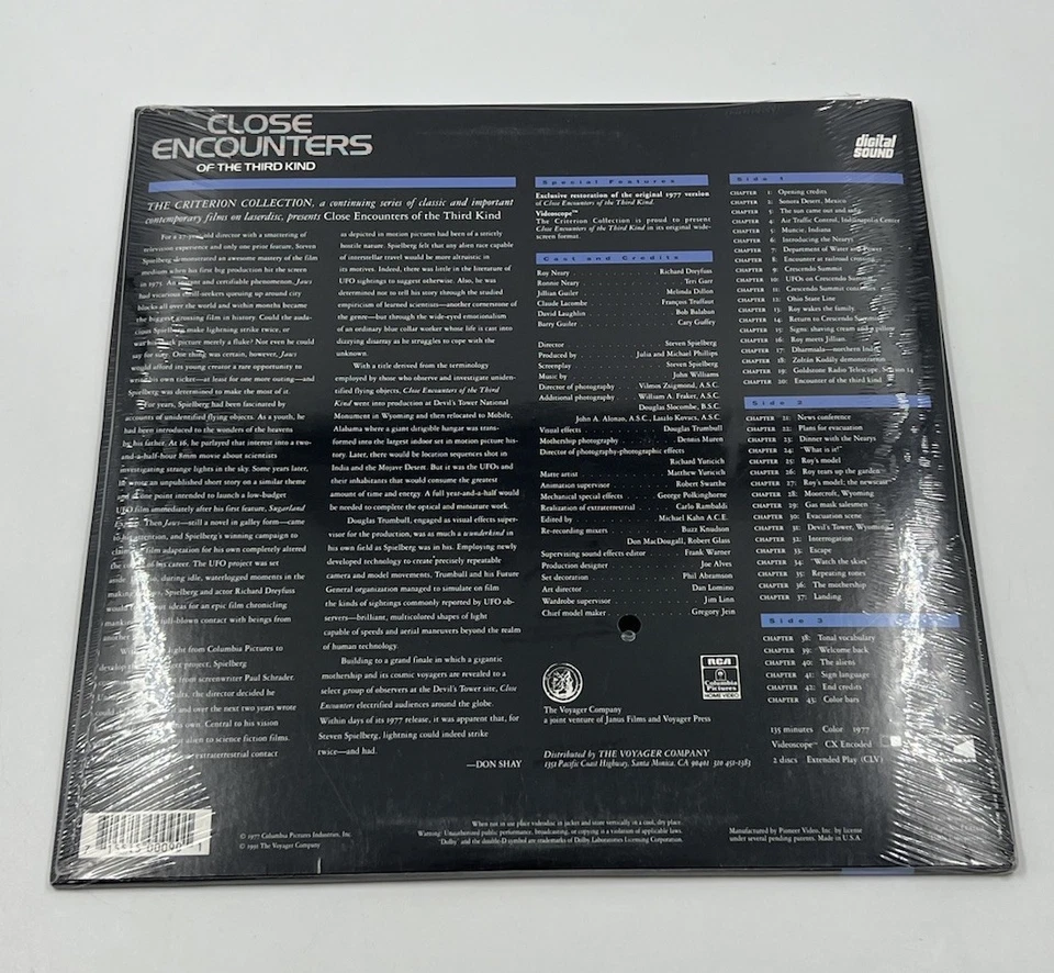 Close Encounters of the Third Kind The Criterion Collection Sealed New Old Stock - Image 2 of 2