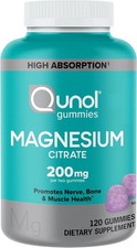 Qunol Magnesium Gummies for Adults, 200mg Ele...