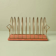 Vinyl Storage Solution Wood/Brass - Hearth & Hand with Magnolia