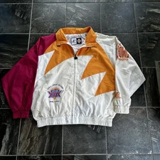 Vintage 1995 Super Bowl XXIX Logo Athletic Shark Tooth Jacket Size XL