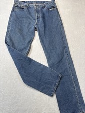 Levi’s 501 Vtg Denim Straight Leg Blue Jeans Button Fly Made In USA Men’s 36x34