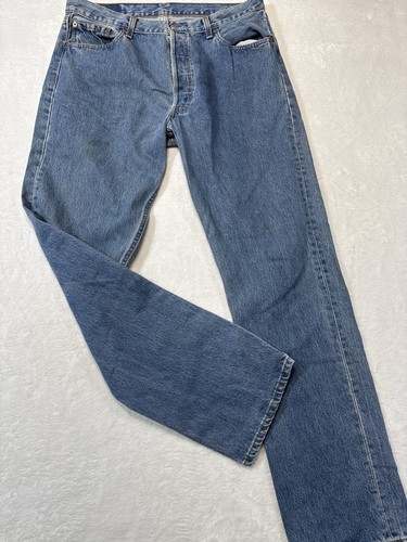 Levi’s 501 Vintage Denim gerades Bein blau Jeans Knopfleiste hergestellt in den USA Herren 36 x 34 - Bild 1 von 9