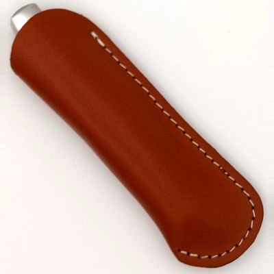 NEW Leather Slip Pouch for 4'' Folding Pocket Knives Brown Tan Sheath Case