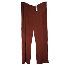 Travelers By Chico's Womens Rich Mahogany Brown No Tummy Pants Size 3 US XL NWT