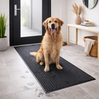 Sauberlaufmatte Schmutzfangmatte FußMatte TüRmatte Rutschfest 80X180Cm Grau