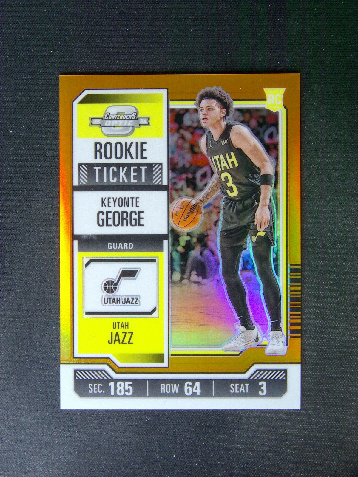 2023-24 Contenders Optic Keyonte George #5 RC Rookie Orange Ticket /49