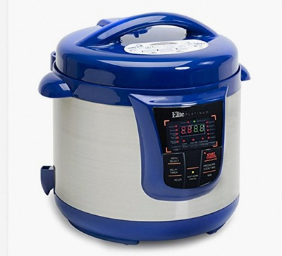 #ad Elite Platinum Multi Use Programmable Pressure Cooker Slow Cook 8 Quart Blue $58.00