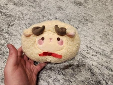 Japan Fluffy Fur Soft Sheep Plush Doll Toy Round 1 Cute kawaii W/Tag