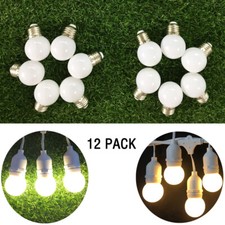 12 Pack E27 Warm White LED G45 Globe Bulbs Milky Shell For Pergola String Lights