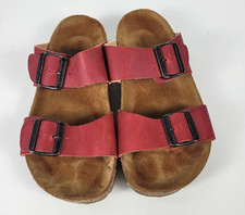 Sandalias Haflinger ANDREA de cuero rojo con 2 correas talla 37 / EE. UU. 6