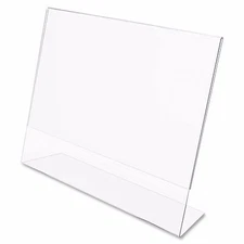 Dazzling Displays 25 Acrylic 6" x 4" Slanted Sign Holders