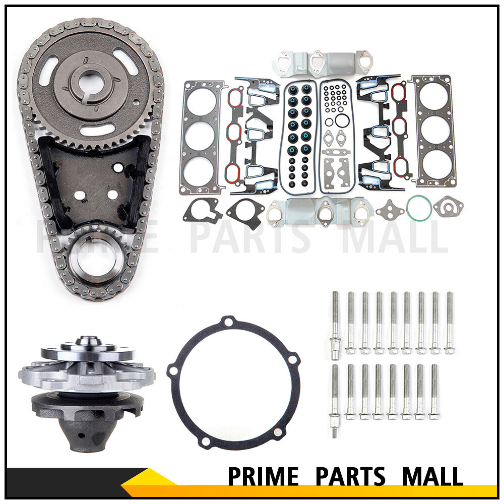 Timing Chain Kit Water Pump Head Gasket Set For 0005 Pontiac Chevrolet