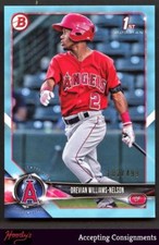 2018 Bowman Draft Sky Blue #BD77 Drevian Williams-Nelson 182/499 ANGELS RC