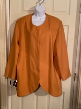 Vintage Chad Stevens Blazer Jacket Womens 24W Gold Made In USA