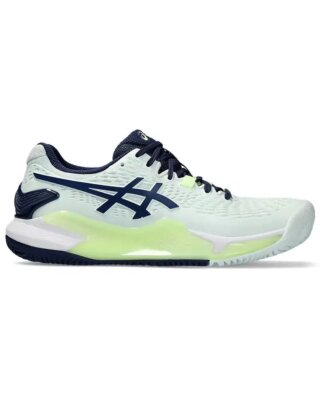 Asics Gel-Resolution 9 Clay Tennisschuhe Damen, Propeller Mint/Blue Weite