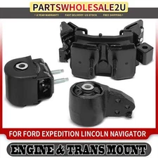 3x Engine Motor & Auto. Transmission Mount for Ford Expedition 2007-2014 Lincoln