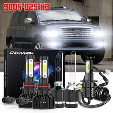 For Infiniti QX56 2005 2006 2007 HID/LED Headlight High/Low Beam+Fog Light Bulbs