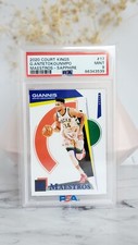 2020-21 Panini Court Kings Giannis Antetokounmpo SSP /25 Maestros Sapphire PSA 9