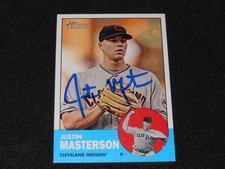 Indians Justin Masterson Signed 2012 Topps Heritage Autograph Card #14  S14