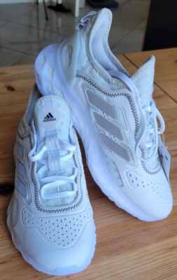 NEW Adidas Adizero Web Boost J White Silver Running Shoes Women s size 6