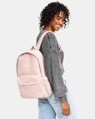 New ROXY Feelin Good Corduroy Backpack Lilac Chiffon Pink
