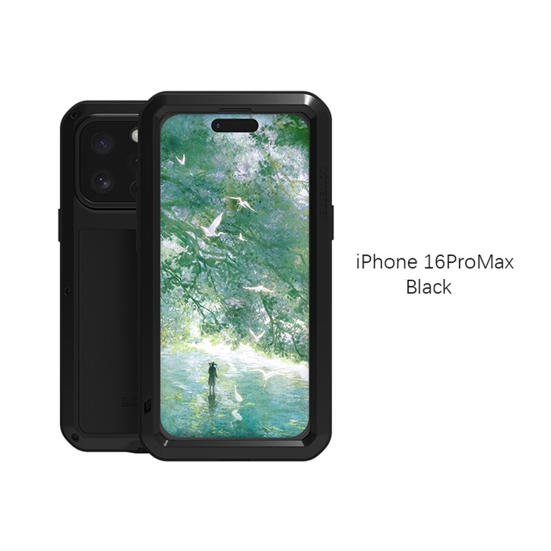 ForiPhone16ProMax151413LOVEMEIShockproofMetalArmorHardCaseCover